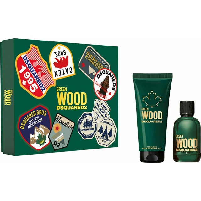 DSQUARED2 Green Wood SET: EDT 100ml + shower gel 150ml